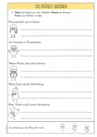 Vorschau - Arbeitsblätter - Satzglieder kleine Übungen Minimin - Seite 3