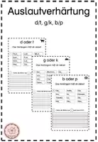 Vorschau - Arbeitsblätter - Arbeitsblätter zur Auslautverhärtung Druckschrift - Deckblatt