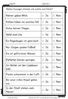 Vorschau - Arbeitsblätter - Lesekompetenz fördern in der Grundschule- Sätze lesen- Übungen und Arbeitsblätter (IGLU-Studie) - Seite 1