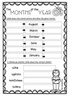 Vorschau - Arbeitsblätter - Months of the year | Arbeitsblattsammlung - Seite 1