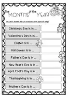 Vorschau - Arbeitsblätter - Months of the year | Arbeitsblattsammlung - Seite 3