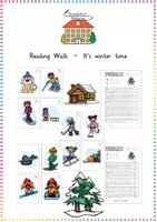 Vorschau - Arbeitsblätter - Reading Walk - It's winter time - Deckblatt