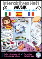 Vorschau - Unterrichtsreihen - Musik in Europa - Interaktives Heft Distanzunterricht & Homeschooling - Deckblatt