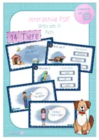 Vorschau - Interaktives Material - interaktive PDF - Who am I? - 14 Pets - Deckblatt