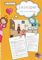 Vorschau - Arbeitsblätter - Lesespur zum Märchen "Der Froschkönig" - Deckblatt