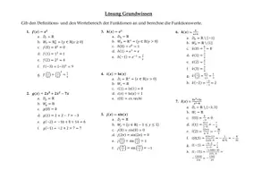 Vorschau - Arbeitsblätter - Mathe-Arbeitsblatt: DB, WB & Berechnung von Funktionswerten - Seite 2