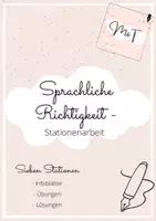 Vorschau - Arbeitsblätter - Stationen - sprachliche Richtigkeit - Deckblatt