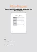 Vorschau - Arbeitsblätter - Satzanfänge zur Filmbetrachtung - Deckblatt