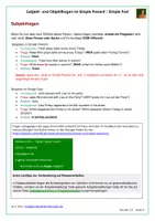 Vorschau - Arbeitsblätter - SPARPAKET: Subjektfragen und Objektfragen im Simple Present und Simple Past - Arbeitsblätter mit Lösungen PDF und Docx - Seite 3