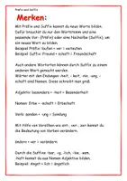 Vorschau - Arbeitsblätter - Präfix und Suffix Erklärung Aufgaben Lösungen - Seite 2