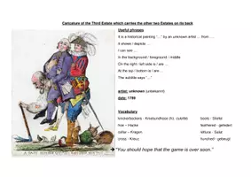 Vorschau - Arbeitsblätter - Worksheets - French Revolution: The Three Estates - Seite 1