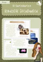 Vorschau - Stationenlernen - 10 Karteikarten zur Bionik - bionische Erfindungen - Deckblatt