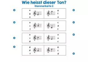 Vorschau - Aufgabenkarten - Absolute Notennamen - Klammerkarten - Seite 3