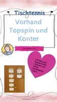 Vorschau - Stationenlernen - Lerntheke Tischtennis: Topspin und Konter - selbstständiges Lernen - Deckblatt