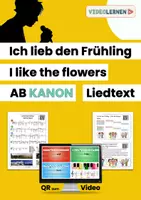 Vorschau - Arbeitsblätter - Ich lieb den Frühling 💐 I Like the Flowers QR Kennzeichen Kanon | Liedblatt - Deckblatt