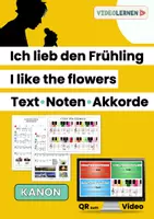 Vorschau - Arbeitsblätter - Ich lieb den Frühling • I Like the Flowers • Bildkarten für Tasten • QR zum Video - Deckblatt