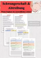 Vorschau - Arbeitsblätter - Abtreibung: Pro- und Kontra & Fallbeispiele (differenziert) - Deckblatt
