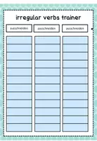 Vorschau - Fördermaterial/Inklusion - Irregular verbs trainer - BASTELVORLAGE - Seite 1