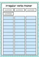 Vorschau - Fördermaterial/Inklusion - Irregular verbs trainer - BASTELVORLAGE - Seite 2