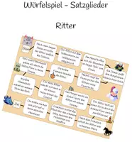 Vorschau - Spiele - Satzglieder - Würfelspiel - Ritter - Deckblatt