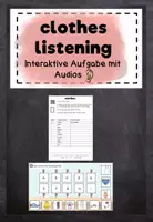 Vorschau - Arbeitsblätter - Clothes Hörverstehen/Aussprache - Deckblatt