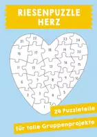 Vorschau - Mal- und Bastelvorlagen - Herz - Riesenpuzzle für die Gruppe - Deckblatt