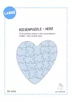 Vorschau - Mal- und Bastelvorlagen - Herz - Riesenpuzzle für die Gruppe - Seite 1