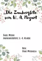 Vorschau - Arbeitsblätter - "Die Zauberflöte" von W. A. Mozart - Deckblatt
