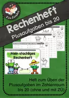 Vorschau - Arbeitsblätter - Rechenheft - Plusaufgaben im ZR bis 20 - Deckblatt