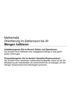 Vorschau - Arbeitsblätter - Mengen halbieren (Zahlenraum bis 20) - Seite 1