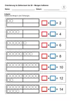Vorschau - Arbeitsblätter - Mengen halbieren (Zahlenraum bis 20) - Seite 2