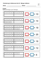 Vorschau - Arbeitsblätter - Mengen halbieren (Zahlenraum bis 20) - Deckblatt