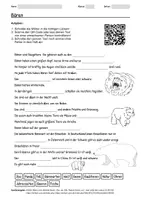 Vorschau - Arbeitsblätter - Arbeitsblatt zum Thema "Bären" + Onlineübung & MP3 + Infografik - Deckblatt