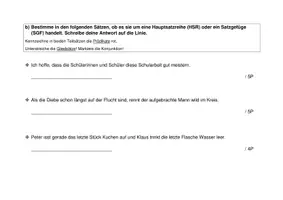 Vorschau - Arbeitsblätter - Lernzielkontrolle Satzglieder und Haupt- & Gliedsätze - Seite 2