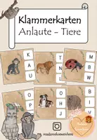 Vorschau - Fördermaterial/Inklusion - 38 Klammerkarten Anlaute Tiere - Deckblatt