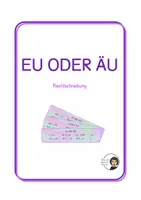 Vorschau - Stationenlernen - eu oder äu - Rechtschreibung - Deckblatt