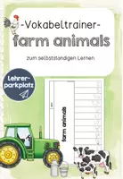 Vorschau - Arbeitsblätter - Vokabeltrainer "farm animals" (Mehrere Formate!) - Deckblatt