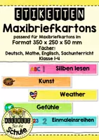 Vorschau - Anderer Materialtyp - Etiketten für Maxibriefkartons (Grundschule) (Design 1) - Deckblatt