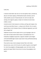 Vorschau - Arbeitsblätter - Brief an Oma: Stellungnahme eigener Laptop (Folie) - Seite 1