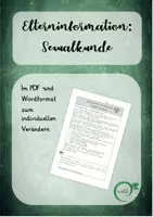 Vorschau - Lehrpläne/Lehrermaterial - Elterninformation: Sexualkunde - Deckblatt