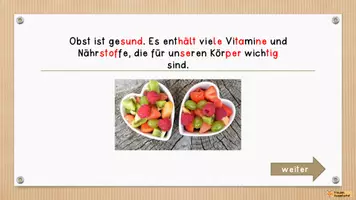 Vorschau - Präsentationen/Tafelbilder - Interaktives PDF - Obst und Gemüse (inklusive Quiz) - Seite 2