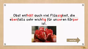 Vorschau - Präsentationen/Tafelbilder - Interaktives PDF - Obst und Gemüse (inklusive Quiz) - Seite 3