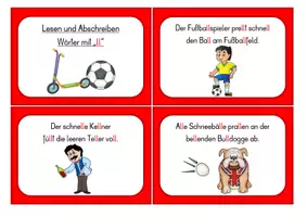 Vorschau - Fördermaterial/Inklusion - Doppelmitlaut ll - Lese- und Abschreibkartei - Seite 1