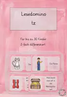 Vorschau - Stationenlernen - Lesedomino tz - Deckblatt