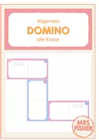 Vorschau - Spiele - Domino Vorlage für alle Fächer - Deckblatt
