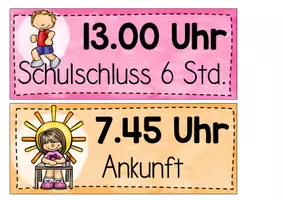 Vorschau - Poster - Wichtige Uhrzeiten zur Strukturierung des Schultags - Aushang für das Klassenzimmer - Seite 3