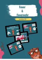 Vorschau - Interaktives Material - interaktive PDF zum Thema Feuer & Feuerwehr - Deckblatt