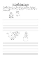 Vorschau - Arbeitsblätter - Wörtliche Rede Märchen Freebie - Deckblatt