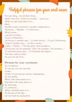 Vorschau - Arbeitsblätter - Helpful phrases for oral exams monologue, speech items, skills, mündliche Prüfungen - Seite 2