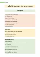 Vorschau - Arbeitsblätter - Helpful phrases for oral exams, Sprechprüfungen - Seite 1